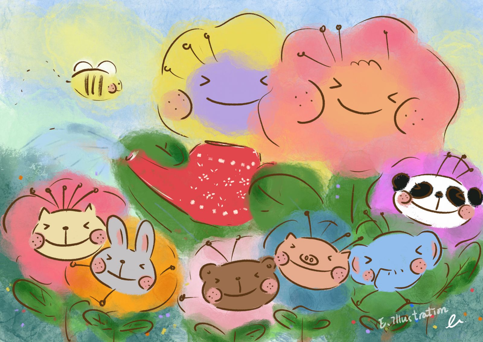 Life watered by flowers
