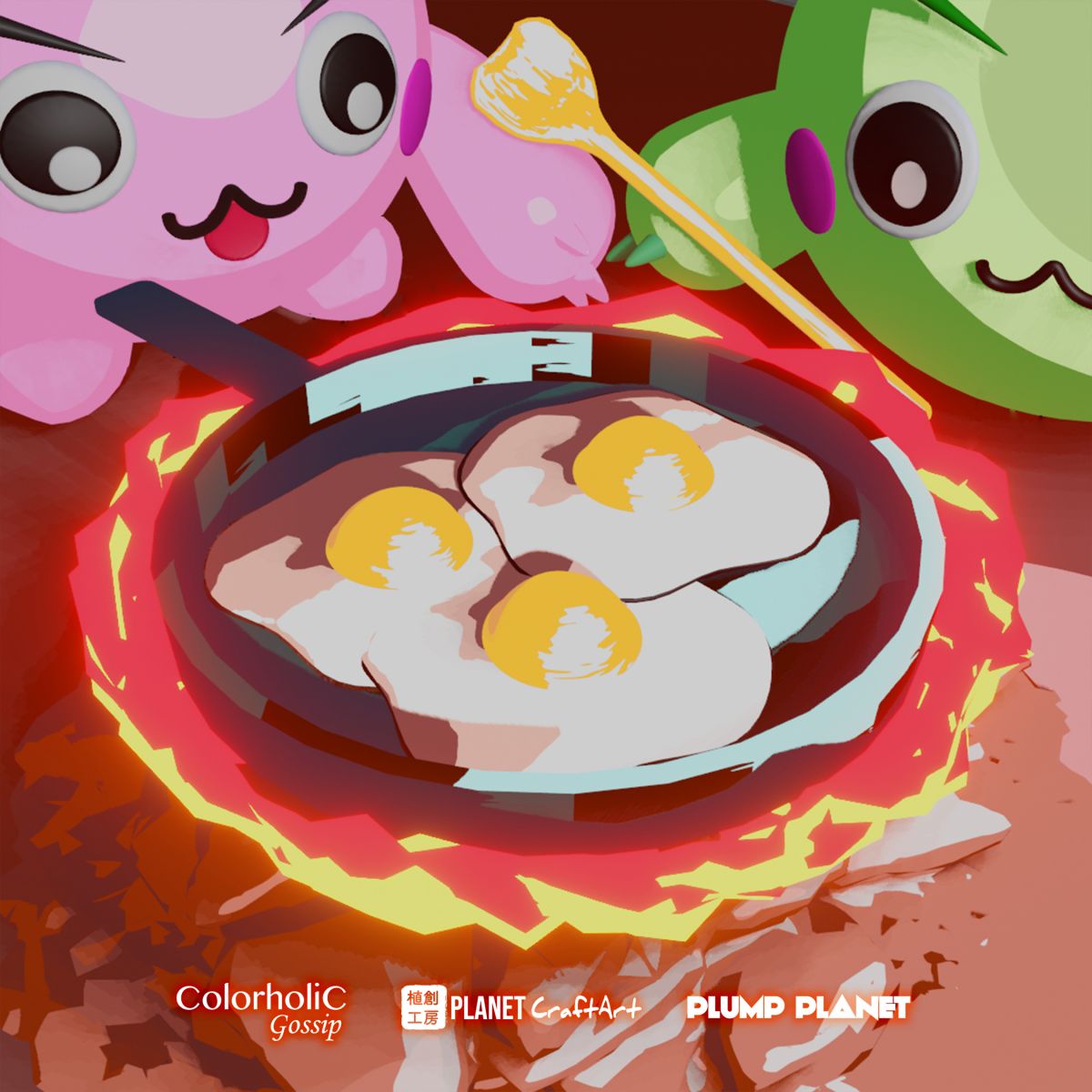Camping Fire and Egg