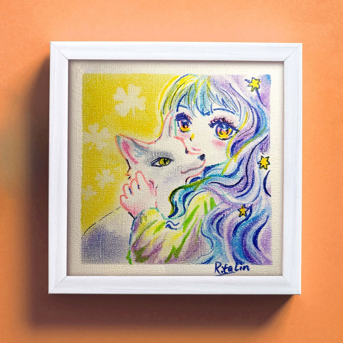 原創手繪畫作 Pastel Acrylic Marker Paint Art