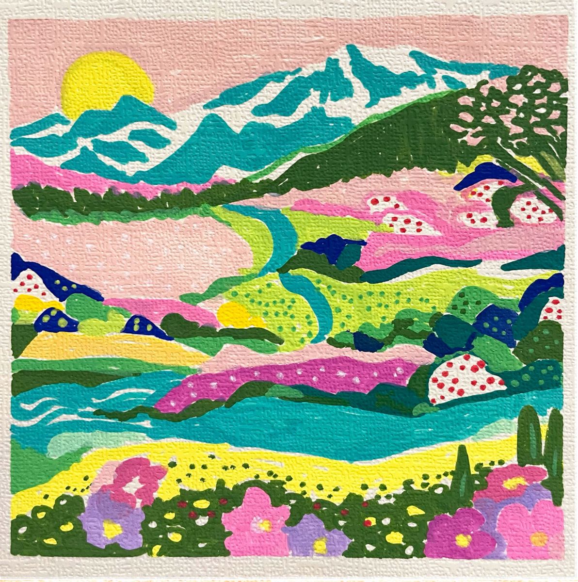 原創手繪畫作 Pastel Acrylic Marker Paint Art