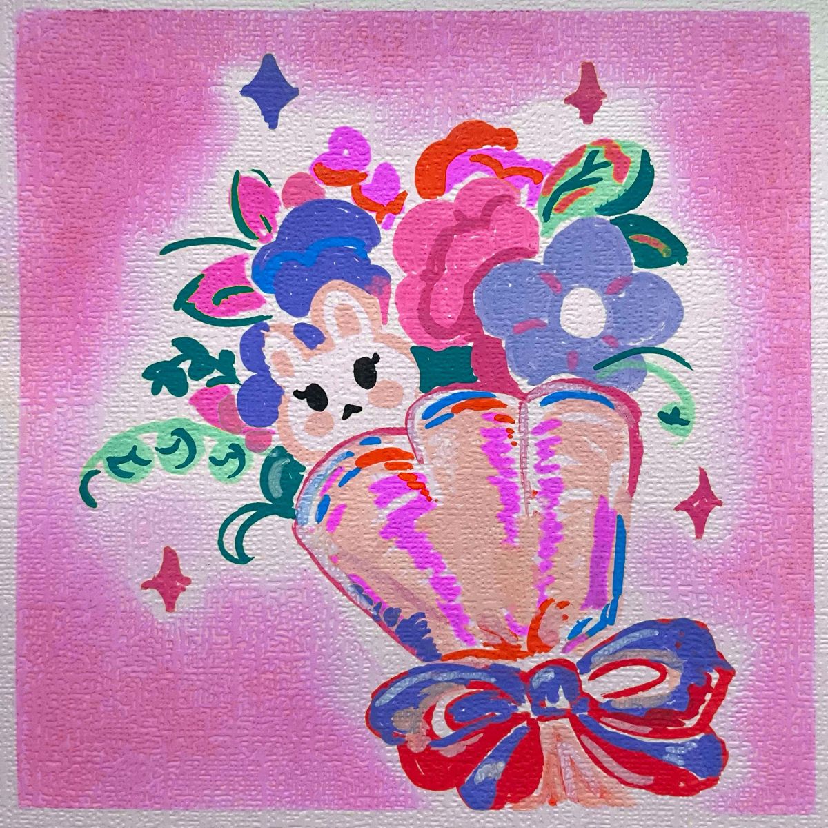 原創手繪畫作 Pastel Acrylic Marker Paint Art