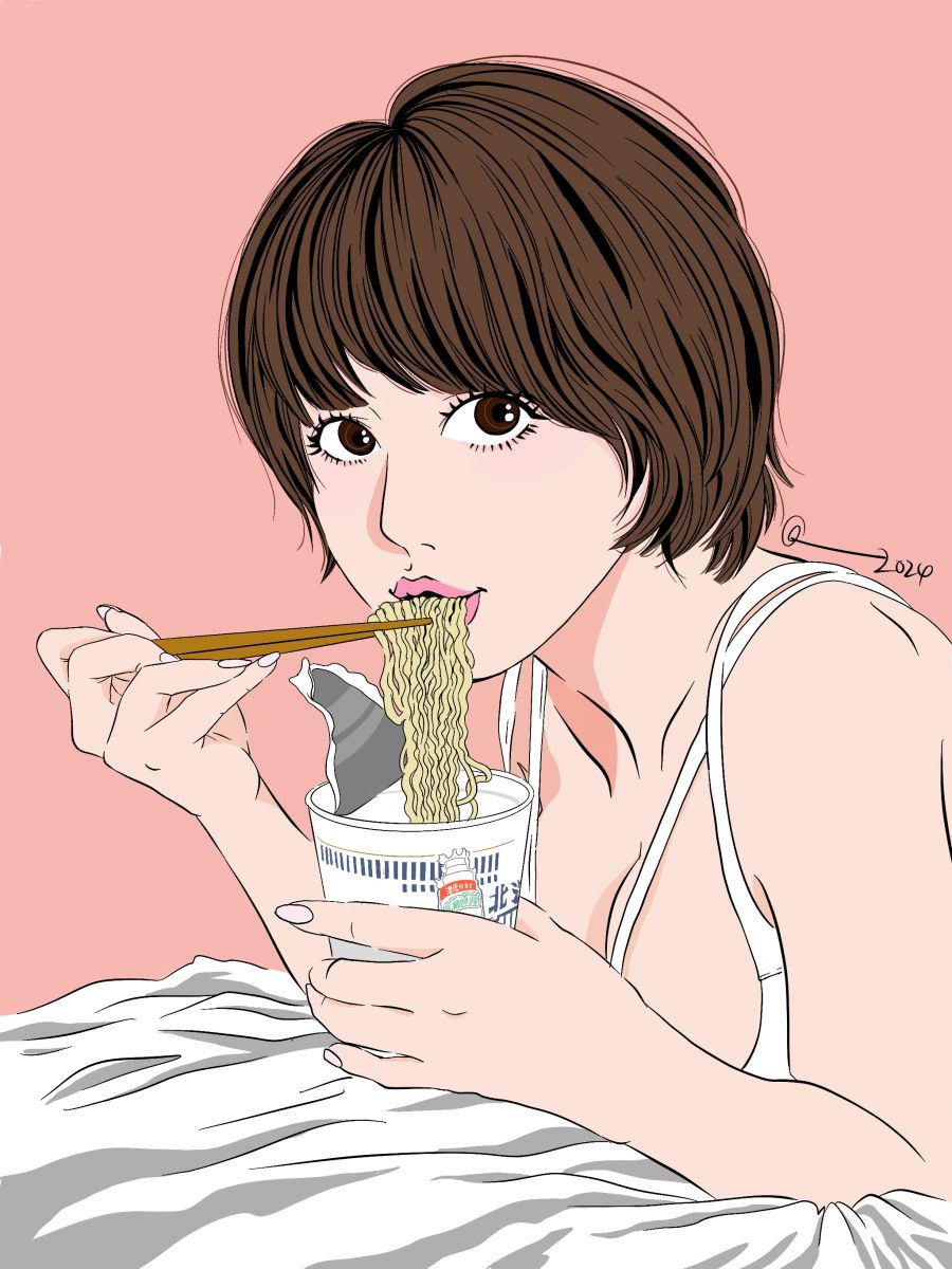 Late supper in bed