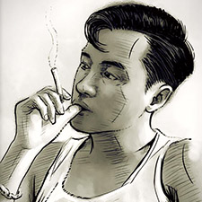 網絡上紀念歌手張國榮的插圖