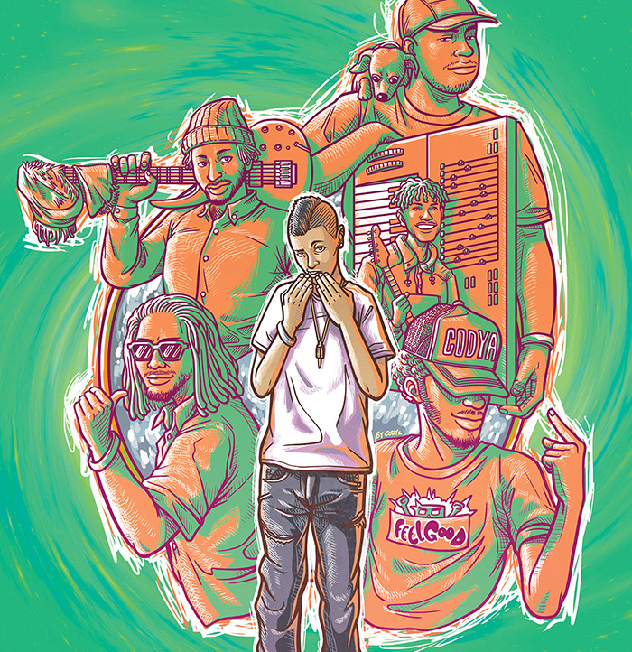 亞洲版Boom 雜誌封面插圖: 嘻哈樂隊 The Internet Music