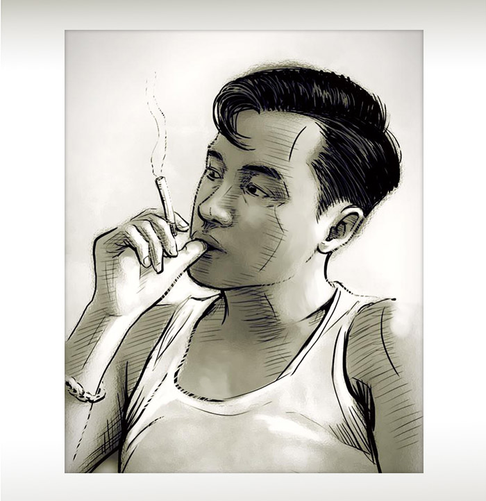 網絡上紀念歌手張國榮的插圖